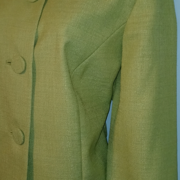Leslie‎ Fay Jacket Size 14 Lime Green 100% Polyester 3 Buttons - Picture 4 of 13